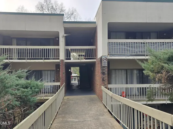 a view of a balcony with deck