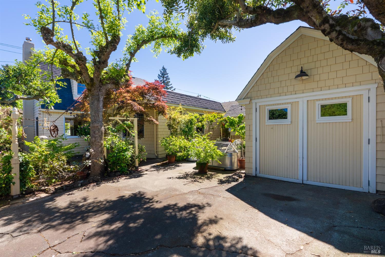 931 Humboldt Street Santa Rosa, CA 95404 - Photo 47 of 61 The 1 car garage was built to mimic the the architectural style of the main home.