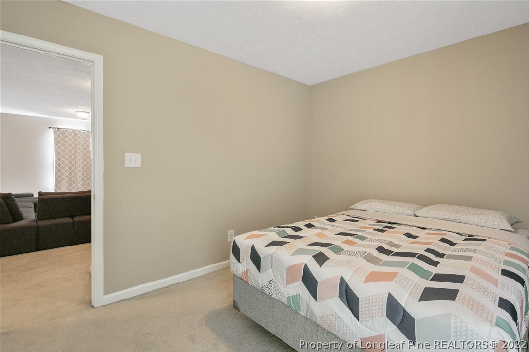 314 Cape Fear Road Raeford, NC 28376 - Photo 38 of 50 a bedroom with a bed and a mirror