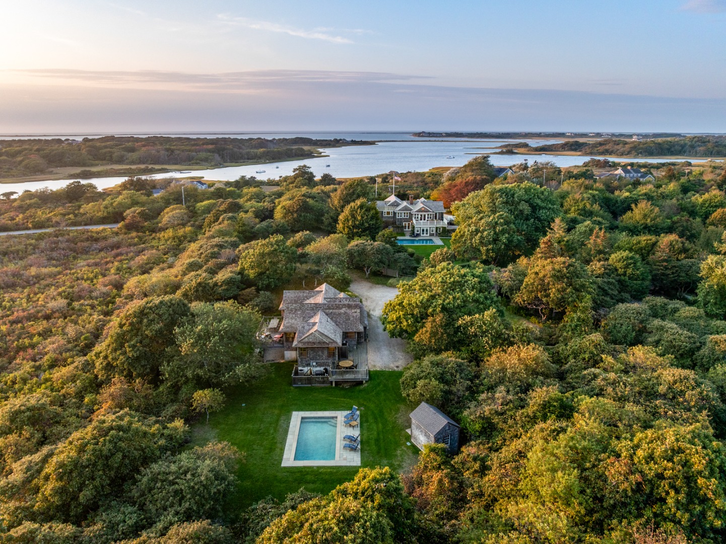 247 Polpis Road Nantucket, MA 02554 - Photo 1 of 52 an aerial view of multiple house