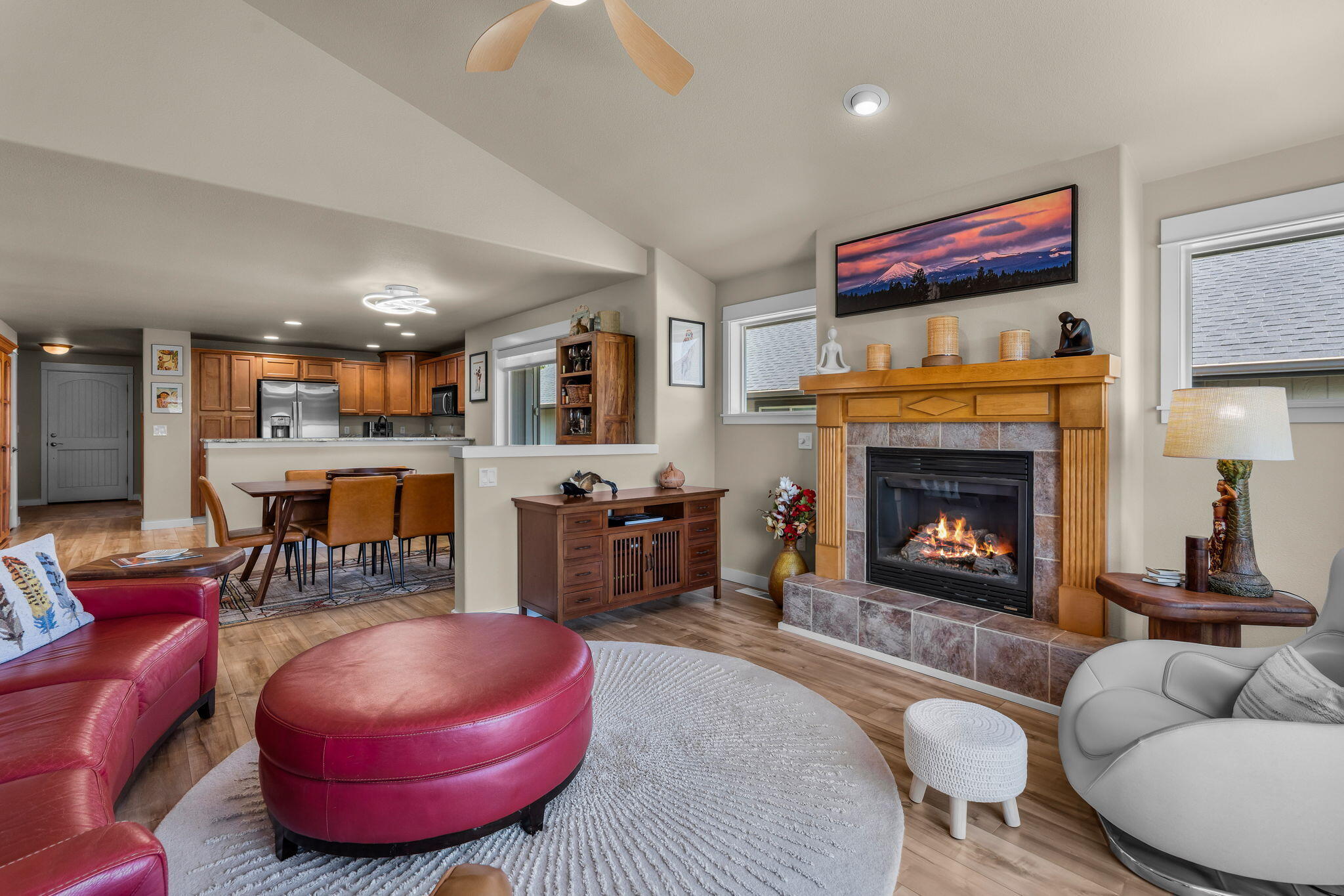 3714 Southwest 29th Street Redmond, OR 97756 - Photo 9 of 21 a living room with furniture and a fireplace