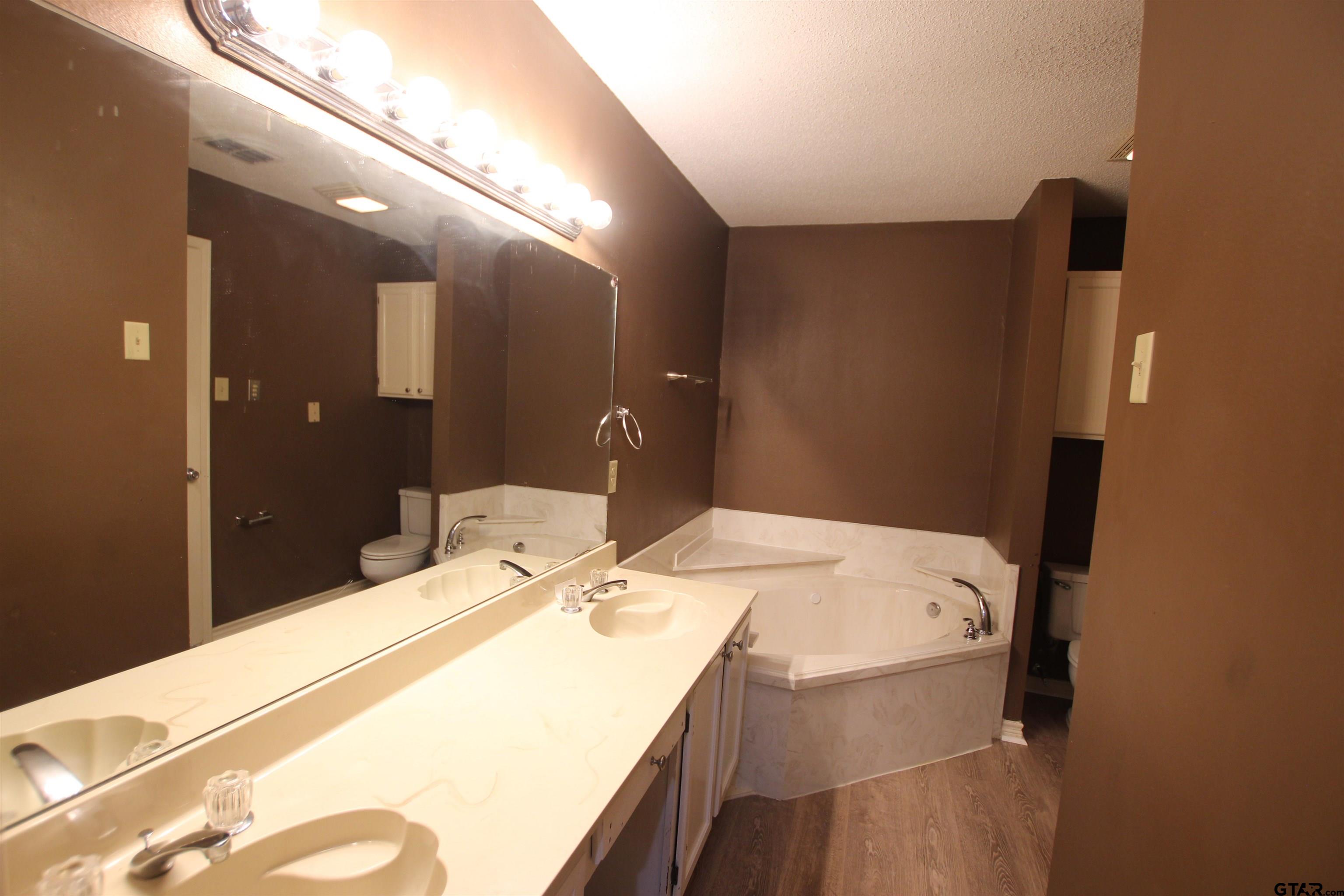 5875 Creekside Circle Tyler, TX 75703 - Photo 24 of 32 a bathroom with a sink and a mirror