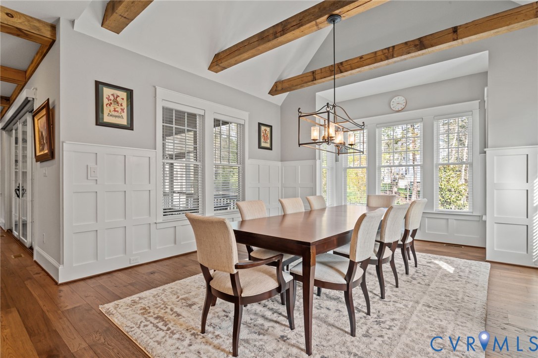 2313 Cheverton Lane Midlothian, VA 23112 - Photo 17 of 62 a view of a dining room with furniture window and wooden floor