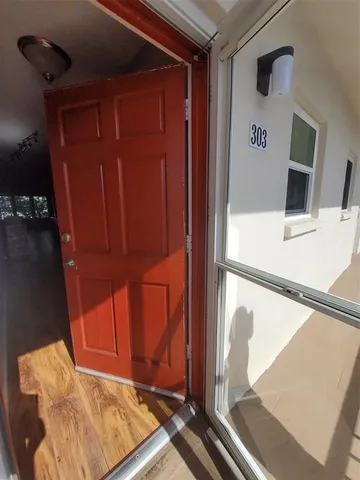 a view of front door