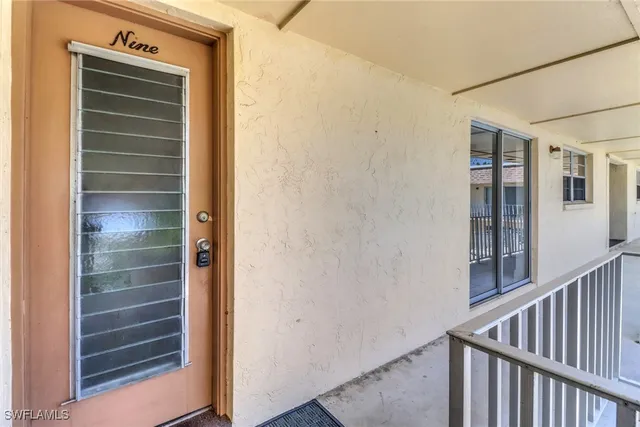 a view of front door