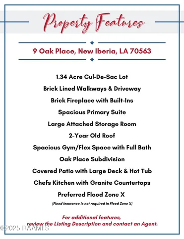$670,000 | 9 Oak Place, New Iberia, LA 70563