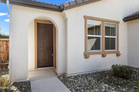 a view of a door of the house