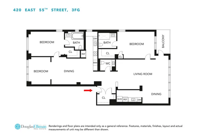 a view of a buildings and cars parked in front of it