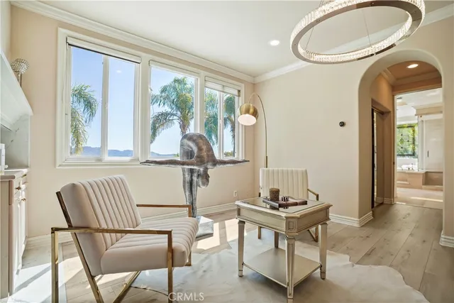 a living room with a couch and a table