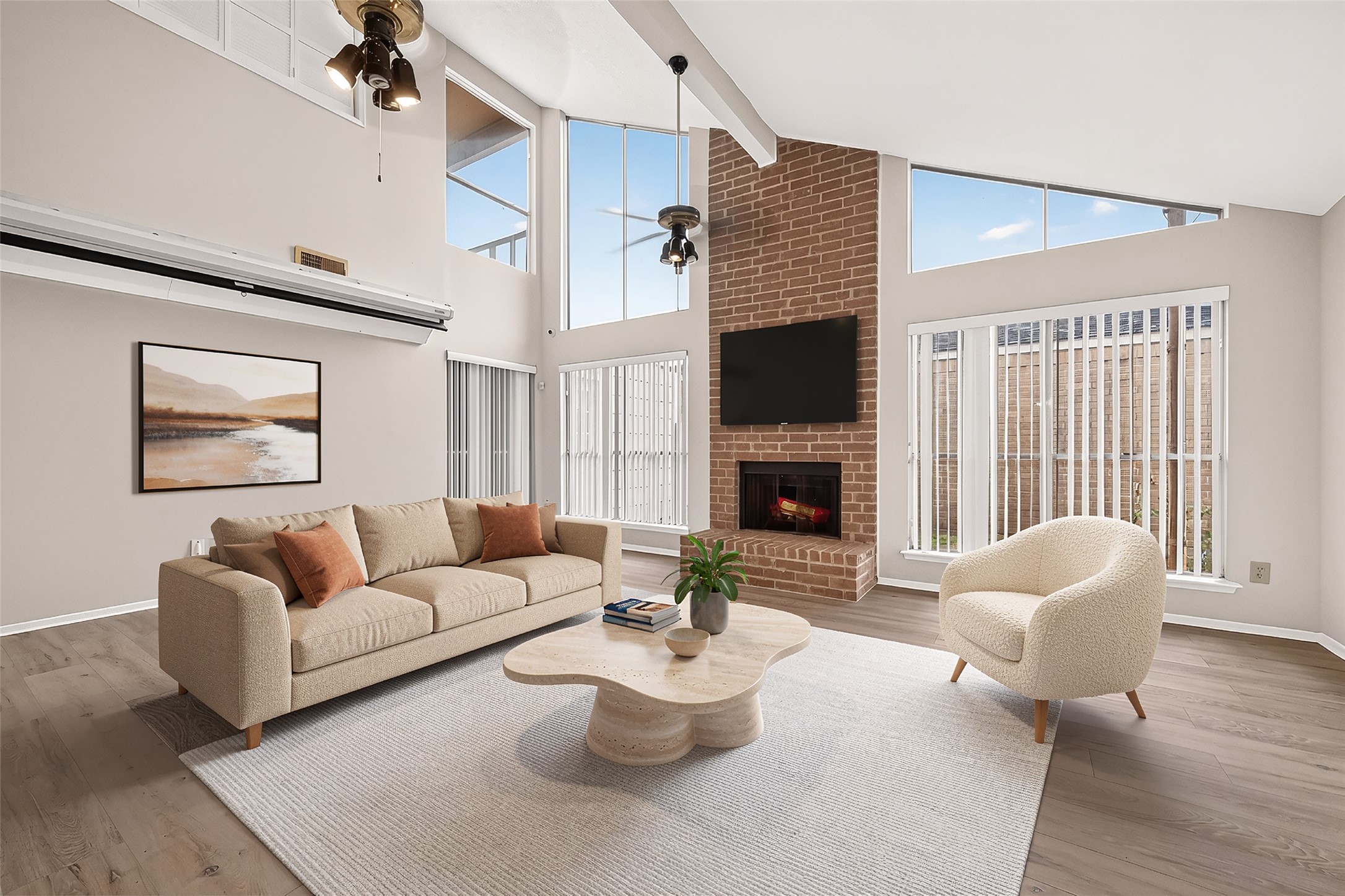 8142 Misty Ridge Lane Houston, TX 77071 - Photo 4 of 28 Living Room- Virtually staged
