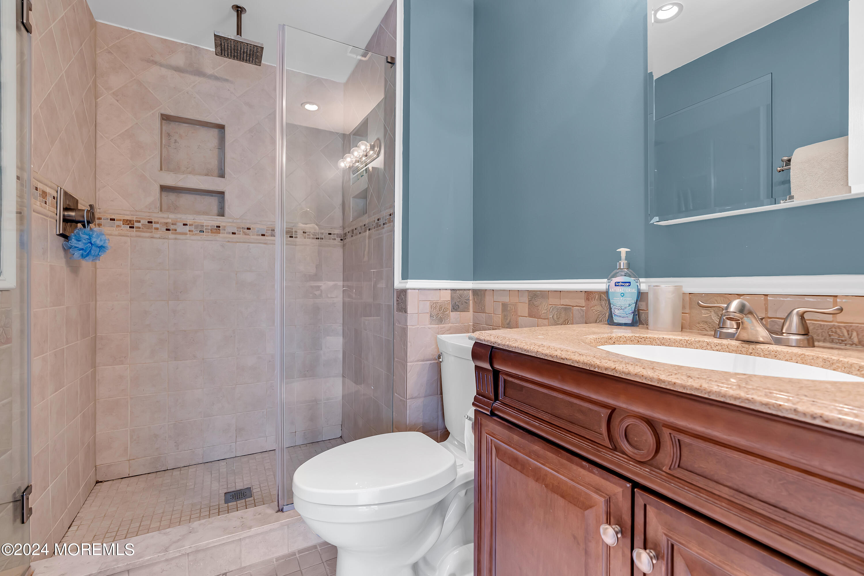 16 Spruce Lane Spring Lake Heights, NJ 07762 - Photo 22 of 31 a bathroom with a granite countertop sink toilet and shower