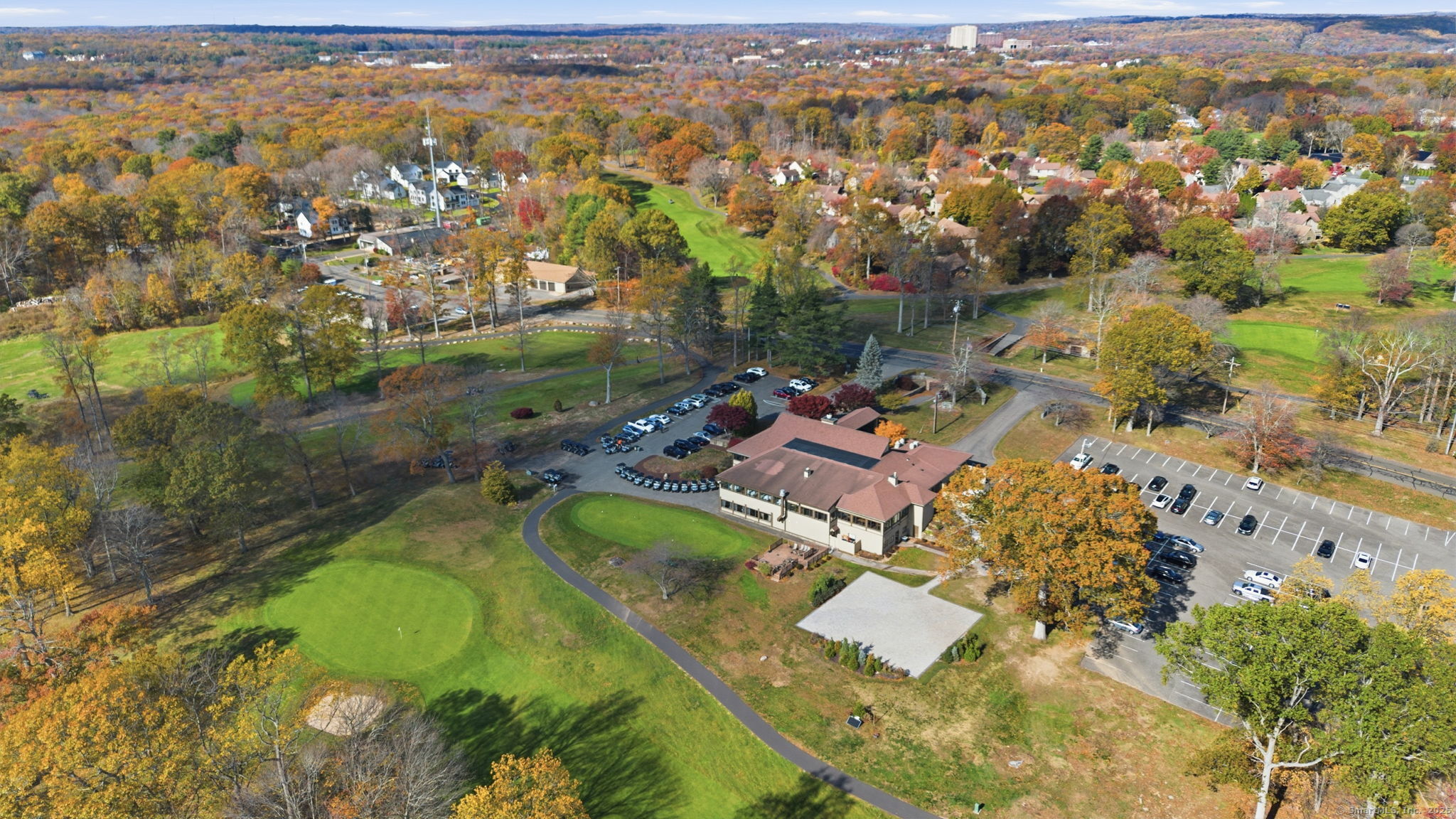 375 Piute Lane, Unit B Stratford, CT 06614 - Photo 36 of 39 an aerial view of a house with a swimming pool