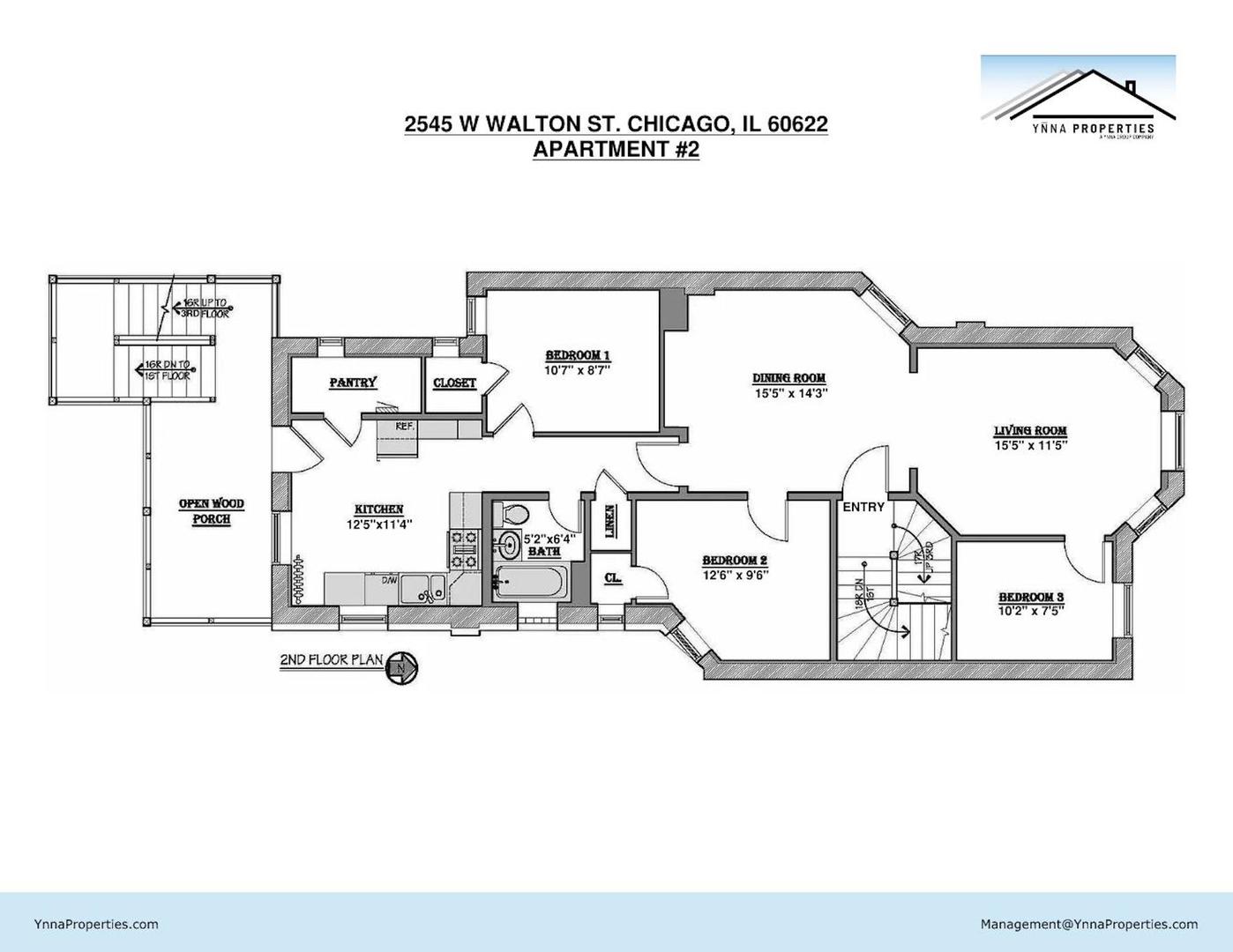 2545 West Walton Street, Unit 2 Chicago, IL 60622 - Photo 20 of 20 a picture of a floor plan