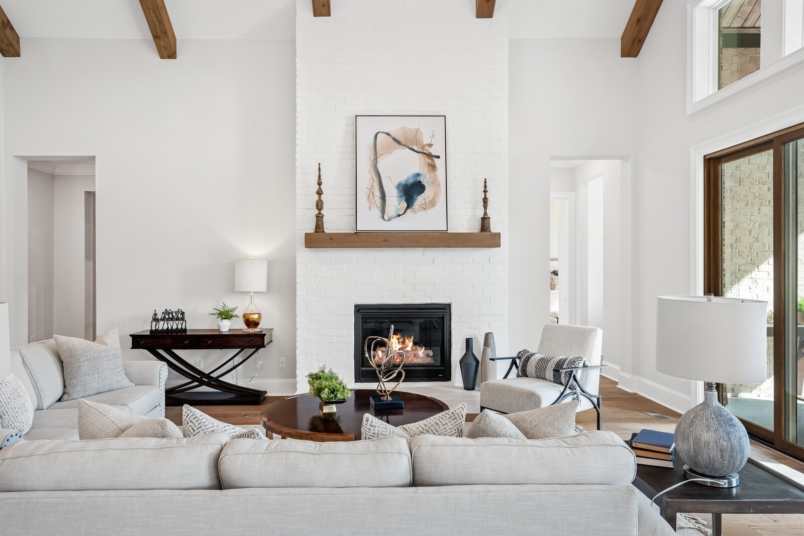 7265 Ruzek Court Fairview, TN 37062 - Photo 19 of 60 a living room with furniture and a fireplace