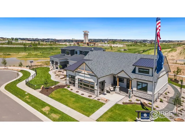 a aerial view of a house with outdoor space