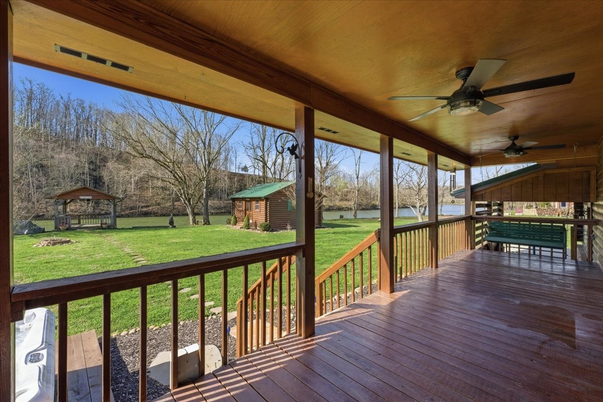 854 Holston Shores Drive Rutledge, TN 37861 - Photo 30 of 52 a view of a porch with wooden floor and outdoor space