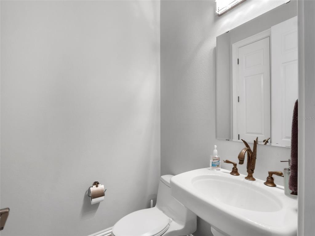 919 Banana Lake Road Lake Mary, FL 32746 - Photo 38 of 76 a bathroom with a sink a toilet and mirror