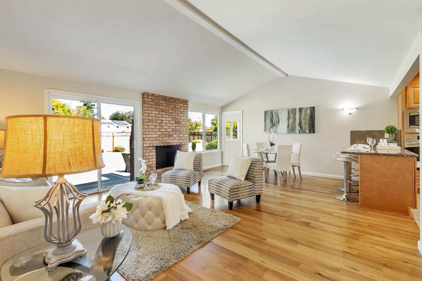 1051 Suffolk Way Los Altos, CA 94024 - Photo 12 of 47 a living room with furniture and a fireplace