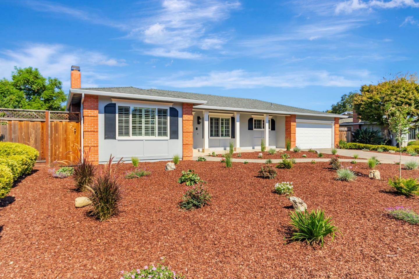 1051 Suffolk Way Los Altos, CA 94024 - Photo 2 of 47 a backyard of a house with garden barbeque oven and outdoor seating