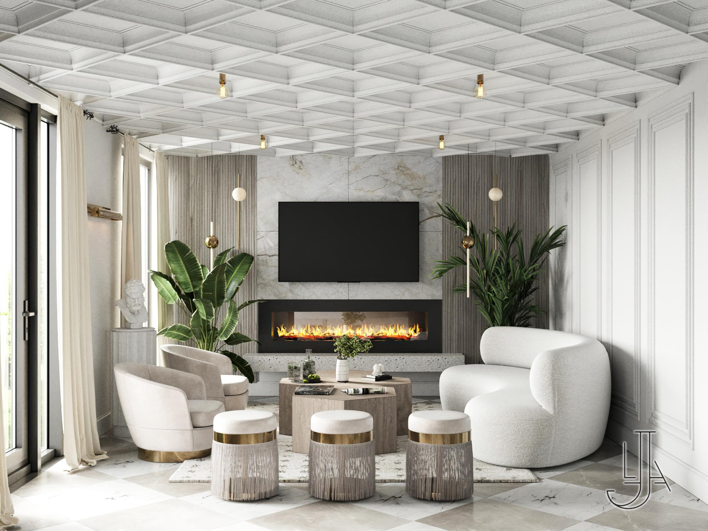 7400 River Road, Unit 315 North Bergen, NJ 07047 - Photo 18 of 19 a living room with furniture and a flat screen tv