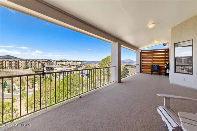 a view of balcony with city view