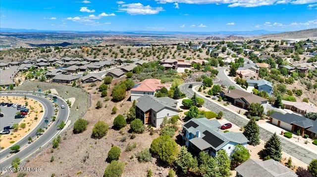 an aerial view of multiple house