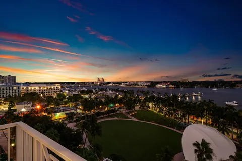 a front view of a building with outdoor area