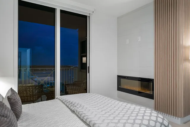 a view of a city with tall buildings