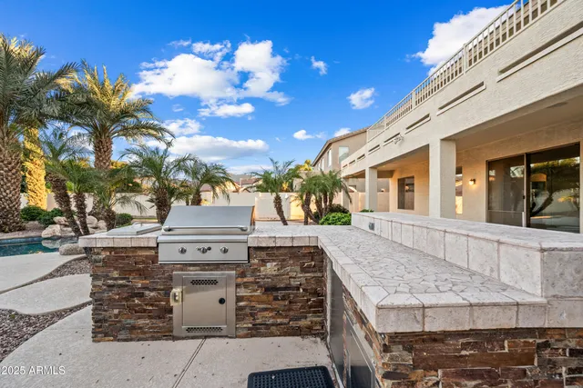 a view of a house with a patio