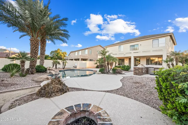 a view of a house with a patio