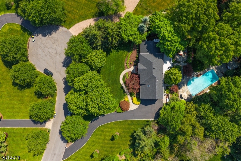 33 St Nickolas Way Bernards, NJ 07920 - Photo 49 of 50 an aerial view of a house with outdoor space pool seating area and yard