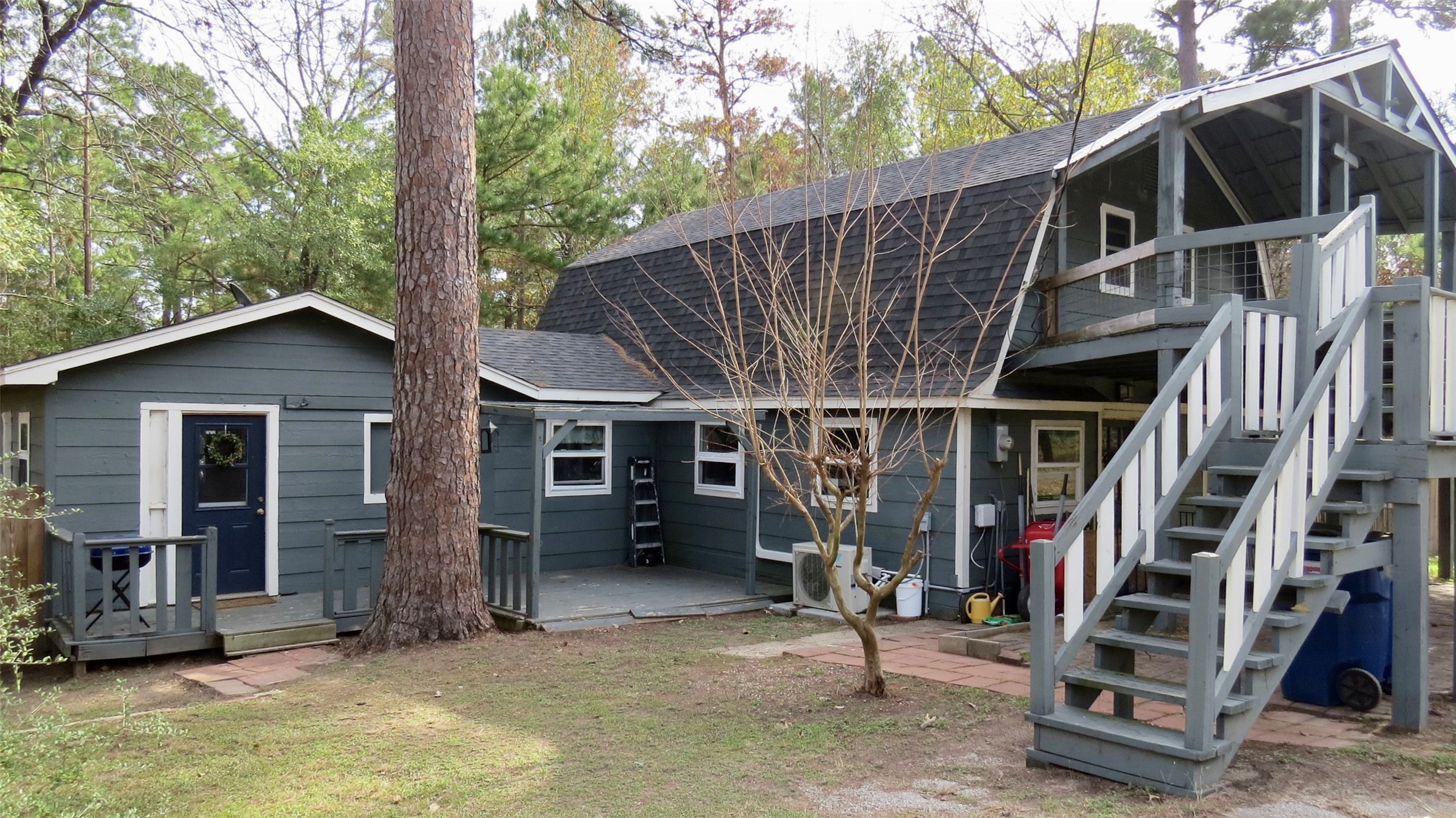 a view of a house with a porch