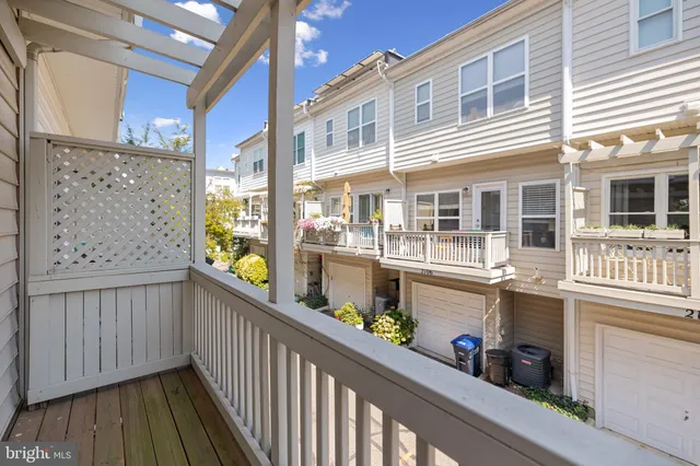a view of a building from a balcony