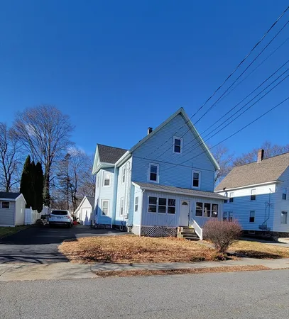 a view of a house with a patio