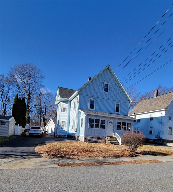 a view of a house with a patio