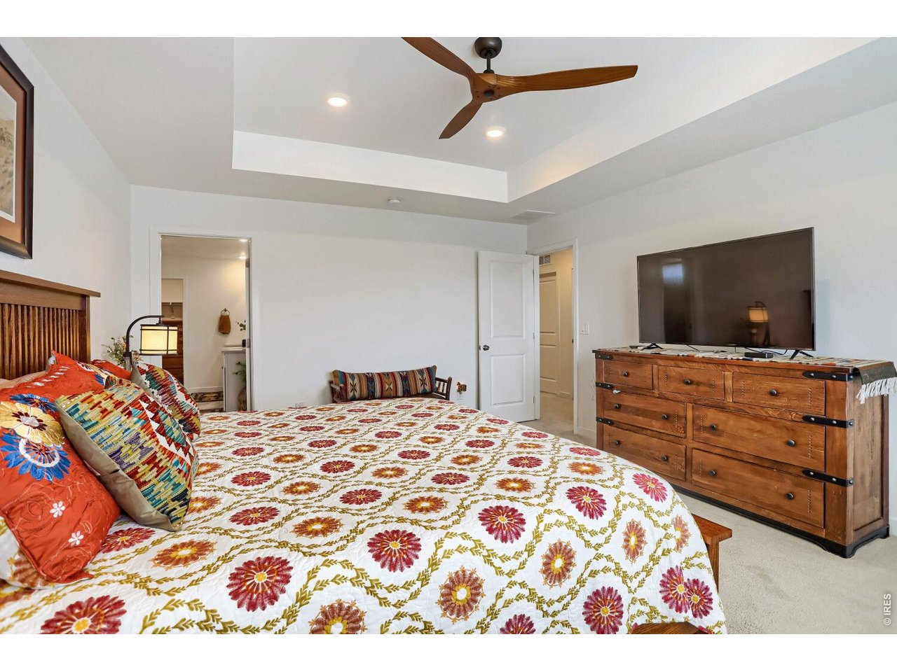 1981 Miranda Road Erie, CO 80516 - Photo 10 of 42 Primary Bedroom with Custom Tray Ceiling Option and Ceiling Fan