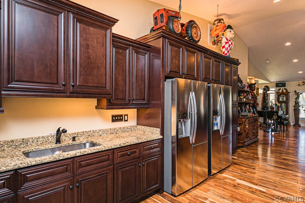 1982 Mountain Road Glen Allen, VA 23060 - Photo 17 of 49 a kitchen with stainless steel appliances granite countertop a refrigerator and a sink