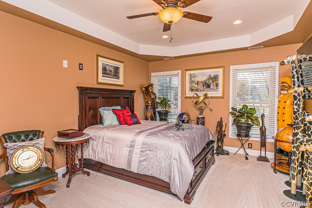1982 Mountain Road Glen Allen, VA 23060 - Photo 32 of 49 a bedroom with a bed and a chandelier
