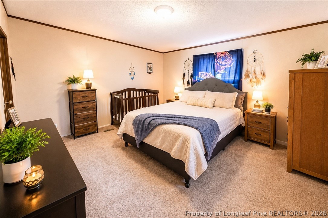 466 Ralph Hunt Boulevard Orrum, NC 28369 - Photo 7 of 17 a bed room with a bed and a potted plant