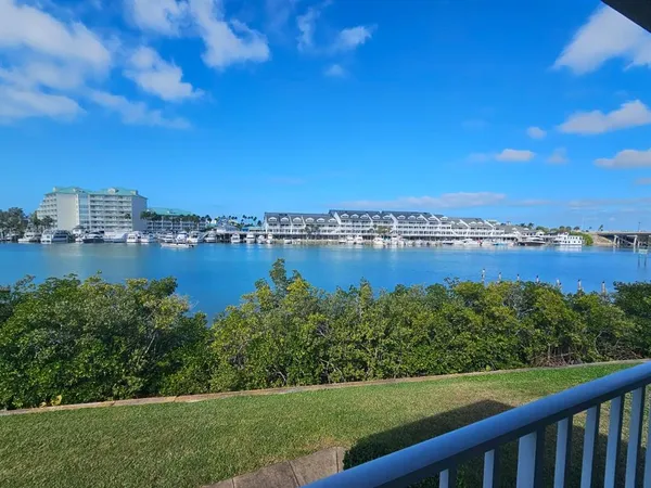 a view of a city with ocean view