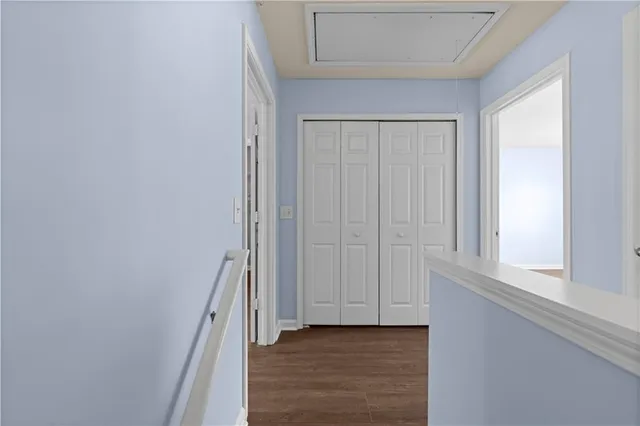 a view of an entryway with a window