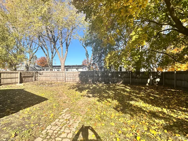 a view of yard with trees