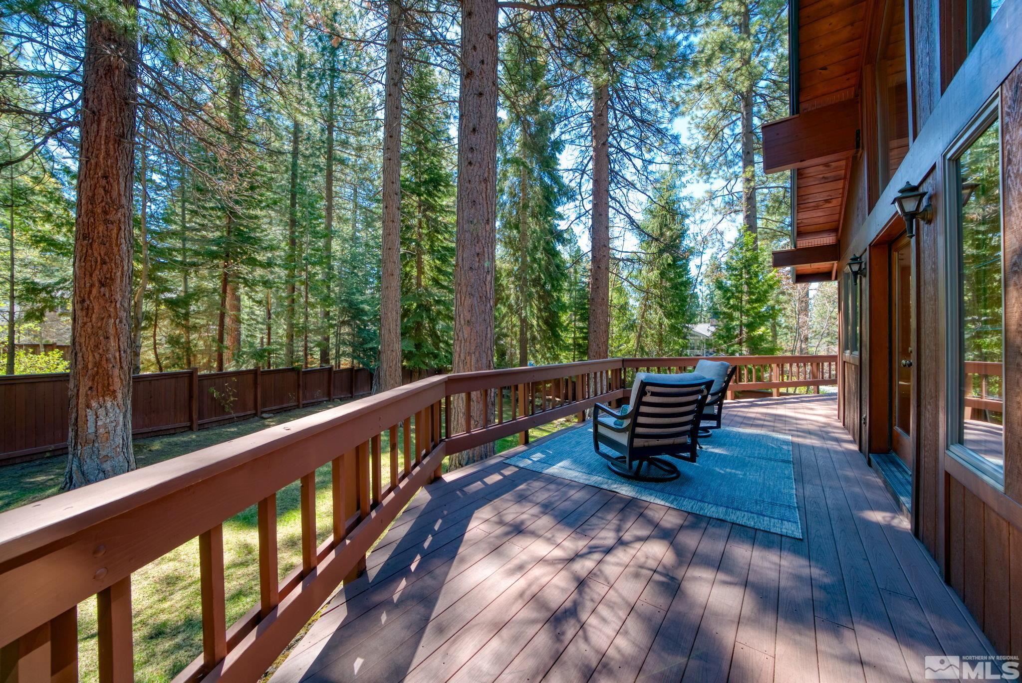 106 Jobs Peak Road Incline Village, NV 89451 - Photo 35 of 40 a view of balcony with wooden floor and outdoor seating