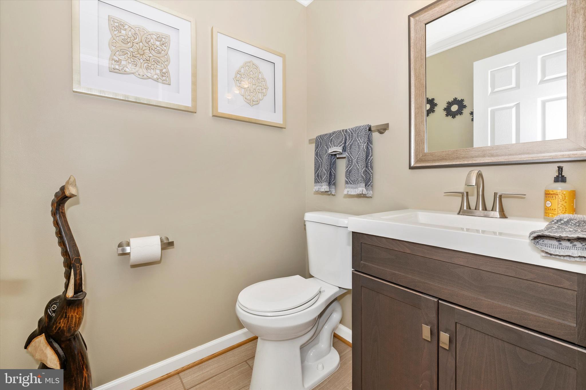 8107 Broadview Drive Frederick, MD 21701 - Photo 19 of 54 a bathroom with a toilet a sink and mirror