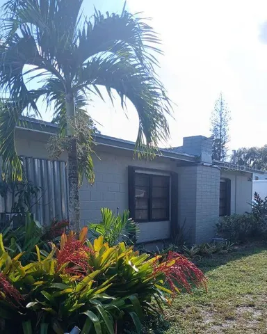 a backyard of a house