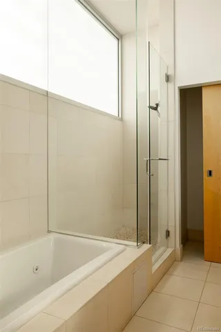 a view of a bathroom with a shower