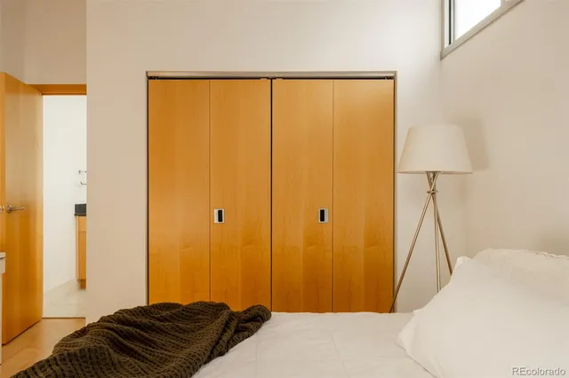 a view of wooden door