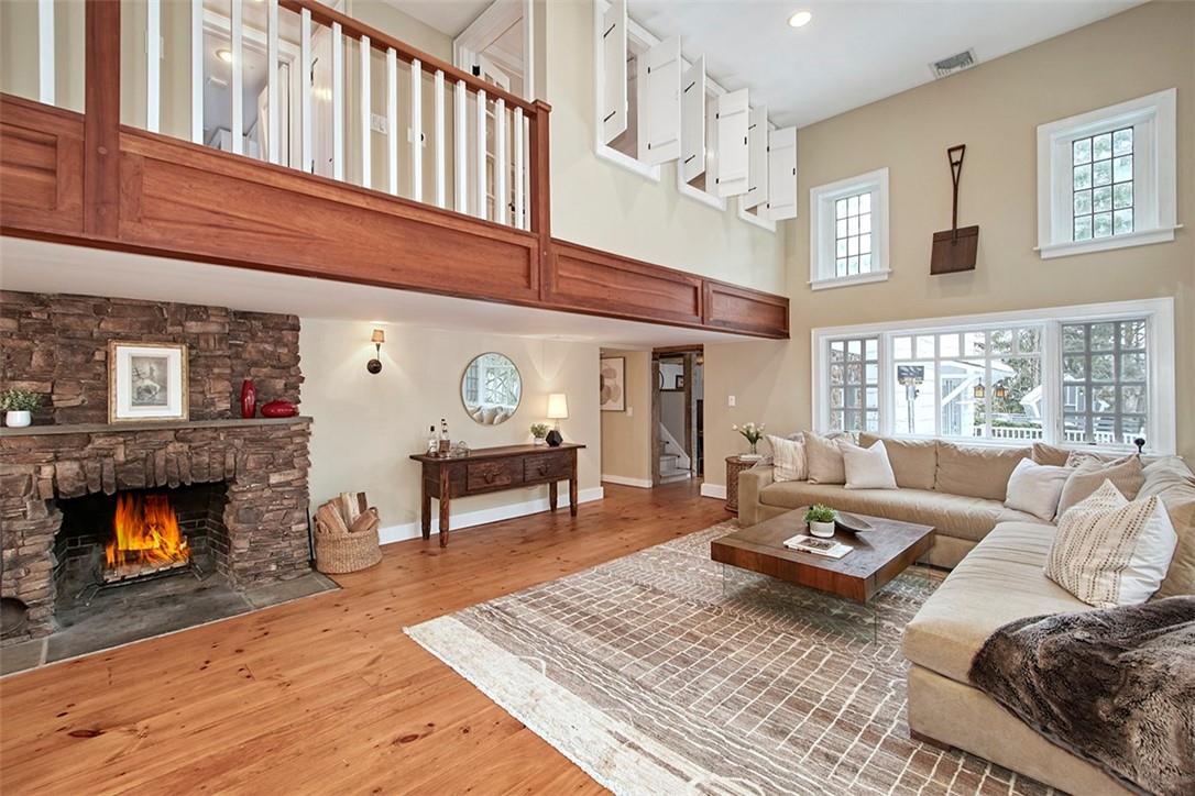 291 Roaring Brook Road Chappaqua, NY 10514 - Photo 1 of 1 Cathedral ceiling great room with custom windows and cherry millwork