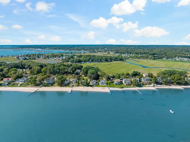 a view of a city with an ocean