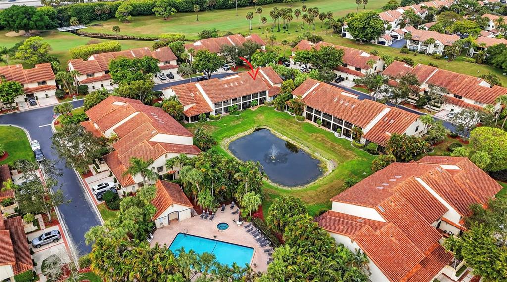 7873 La Mirada Drive, Unit 7873 Boca Raton, FL 33433 - Photo 33 of 40 an aerial view of a house with garden space and outdoor space